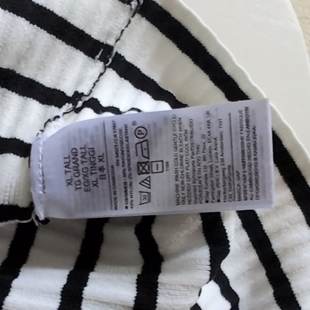 GAP Black and White Vneck Sheath Midi Dress - XL Tall Size - Picture 3 of 3
